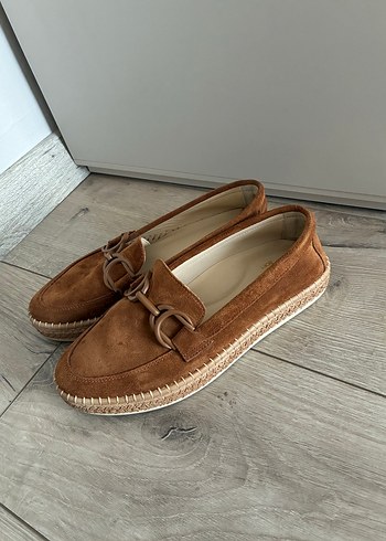 Kahverengi Süet Kadın Dolgu Topuk Espadril - Görsel 2