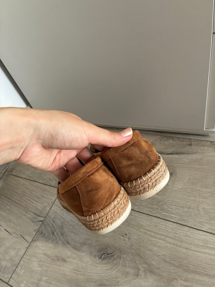 Kahverengi Süet Kadın Dolgu Topuk Espadril - Görsel 4