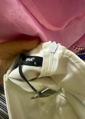 Dolce & Gabbana beyaz uzun elbise, korseli