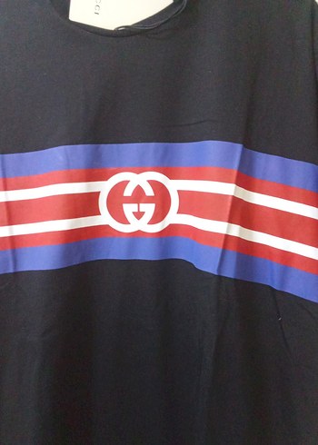 Gucci Erkek Siyah Baskılı Tişört