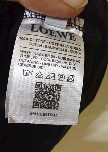 Siyah Baskılı Oversize Pamuklu Tişört loewe - Görsel 4