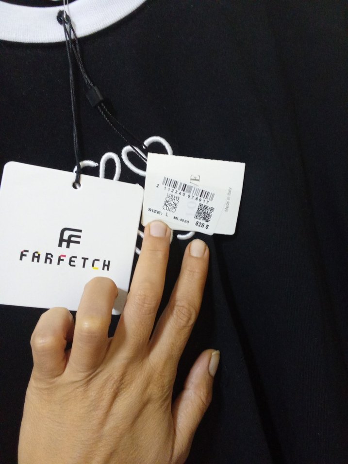 Siyah Baskılı Oversize Pamuklu Tişört loewe - Görsel 2