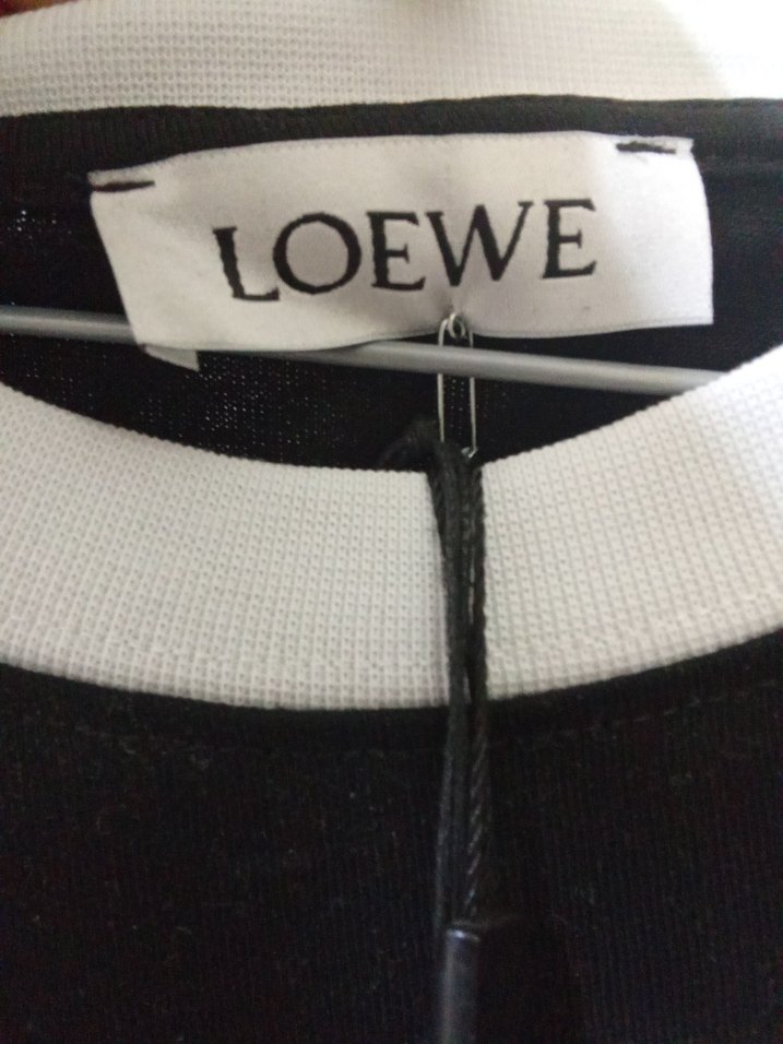 Siyah Baskılı Oversize Pamuklu Tişört loewe - Görsel 3
