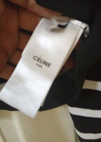 Siyah Beyaz Çizgili Kadın Triko Kazak CELİNE - Görsel 3