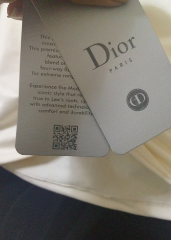 Zincir Detaylı Mini Beyaz Straplez  Dior matrka - Görsel 4