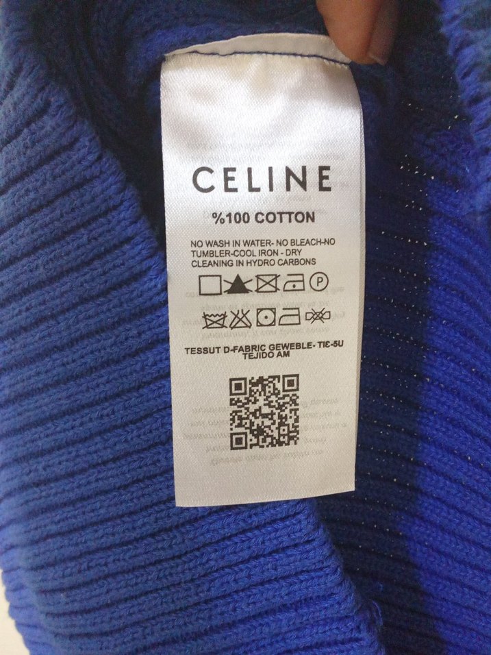 V Yaka Mavi Triko Kadın  CELİNE markasüper fiyat - Görsel 3
