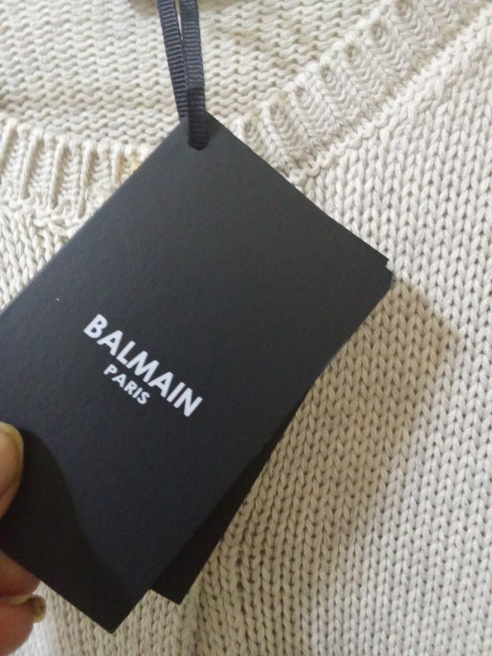 Bej Düğmeli Midi Kadın Hırka BALMAİN bu fiyata kaçmaz - Görsel 4