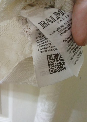 Bohem Uzun Kollu Düğmeli Beyaz Hırka - Görsel 6