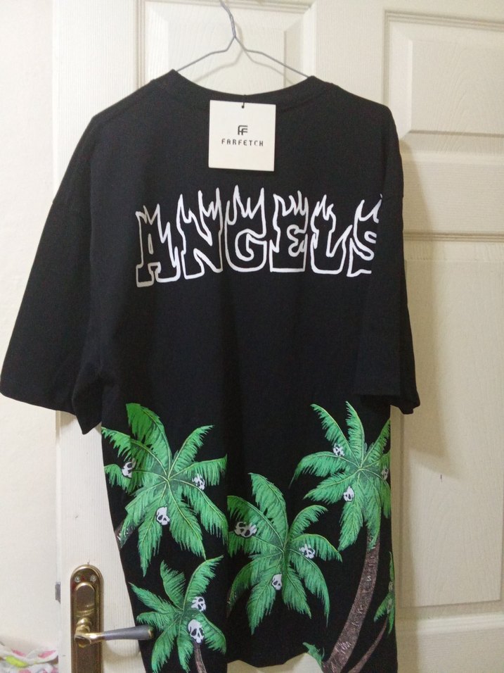 Siyah Pamuklu Oversize Baskılı Tişört - Görsel 3