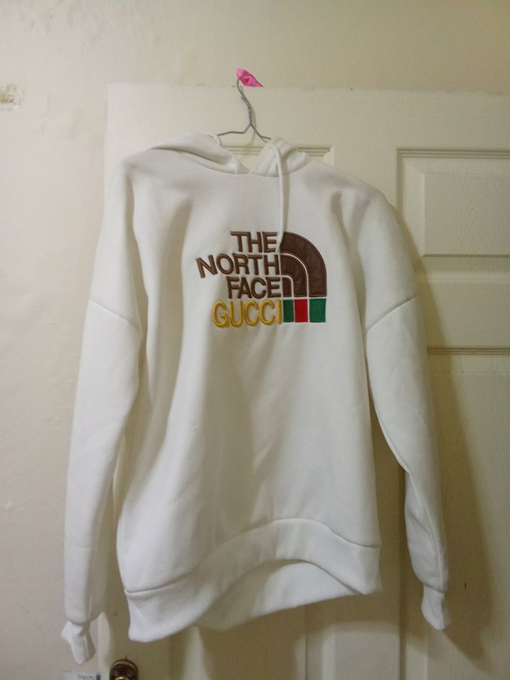 Beyaz Baskılı Kapüşonlu Kadın Sweatshirt - Görsel 2