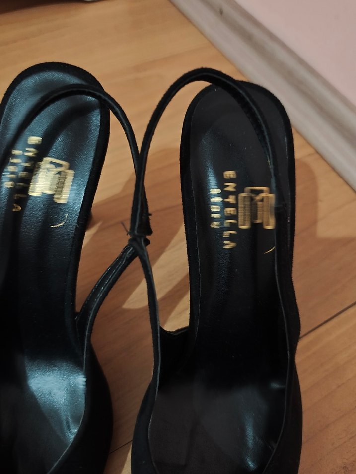 Siyah Tokalı İnce Topuklu Kadın Ayakkabı - Görsel 3