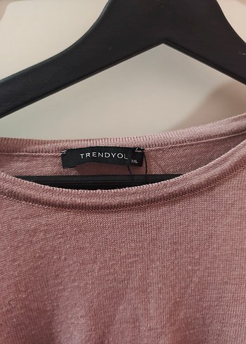 Bej Triko Uzun Kollu Kadın Bluz - Görsel 5