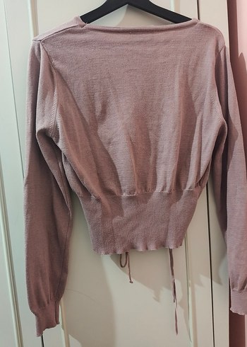 Bej Triko Uzun Kollu Kadın Bluz - Görsel 6