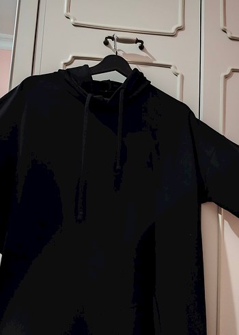 Kadın Siyah Uzun Salaş Elbise - Görsel 4