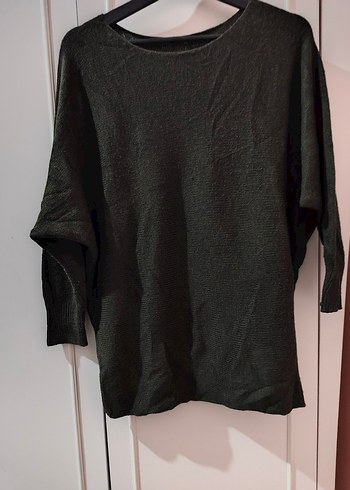 Siyah Kadın Triko Uzun Kollu Oversize Kazak - Görsel 4