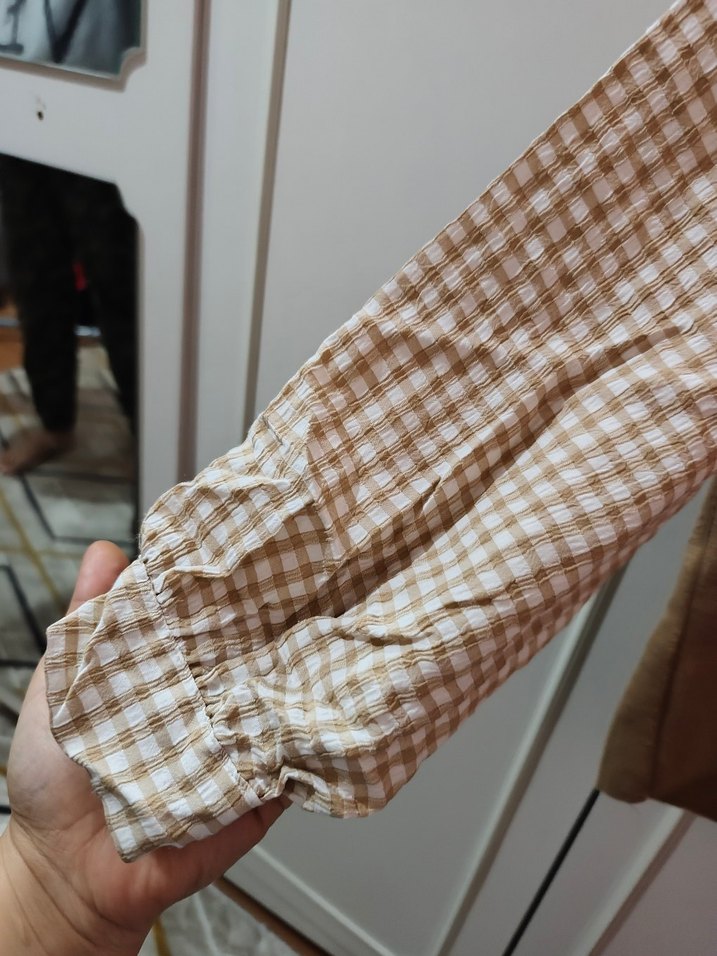 Bej Triko Kadın Sweatshirt - Görsel 3