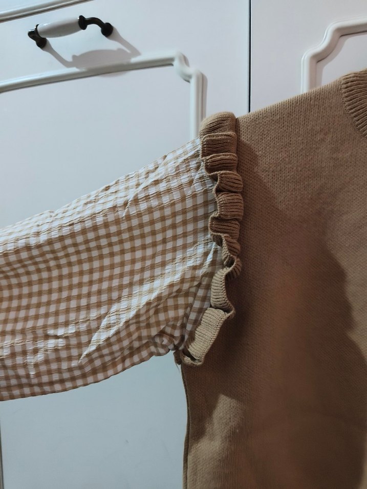 Bej Triko Kadın Sweatshirt - Görsel 2