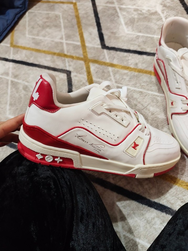 Louis Vuitton Beyaz Erkek Spor Ayakkabı Bağcıklı - Görsel 2