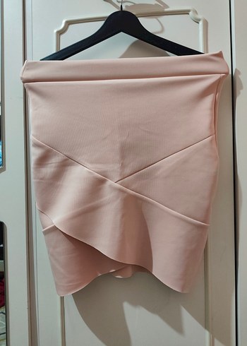 Pembe Drapeli Mini Etek - Görsel 5