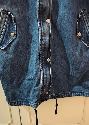 Lacivert Düğmeli Kadın Kot Ceket - Görsel 2