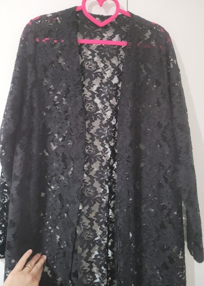 Dantel/Güpürlü Ceket/Kimono  - Görsel 3
