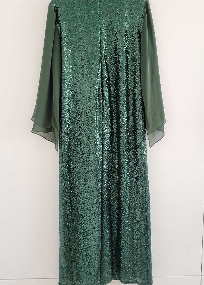 Payetli Tesettür Abiye Elbise - Görsel 4