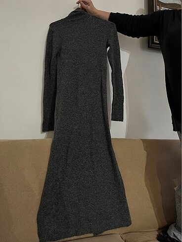 s Beden BERSHKA Midi Gri Elbise
