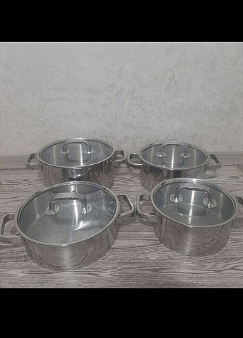 Emsan 20cm 22cm 24cm 24cm çelik tencere takimı