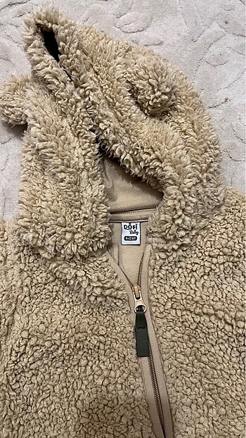 9-12 Ay Beden ten rengi Renk Peluş mont