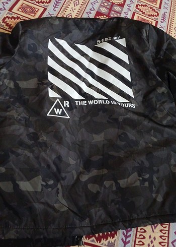 Gri Kamuflaj Desenli Kadın Bomber Ceket - Görsel 3