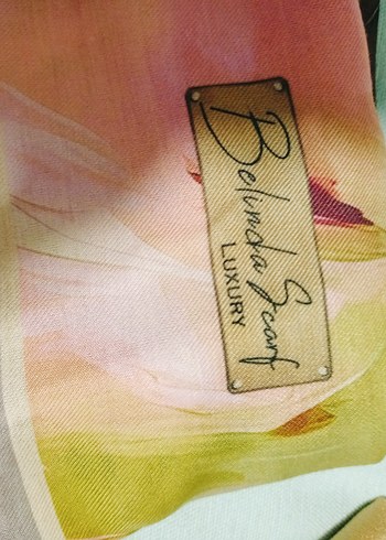 Pastel Çok Renkli İpek Dokulu Kadın Şal - Görsel 3