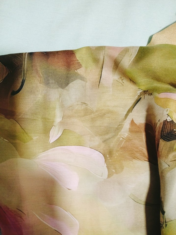 Pastel Çok Renkli İpek Dokulu Kadın Şal - Görsel 4