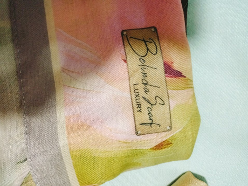 Pastel Çok Renkli İpek Dokulu Kadın Şal - Görsel 3