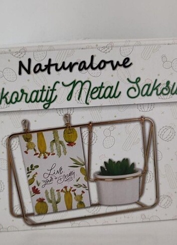 Naturalizer Naturalove dekoratif metal saksılık