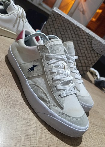 Ralph Lauren Beyaz Suet Sneaker