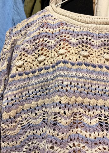 Mavi Bohem Örgü Kadın Kazak - Görsel 4