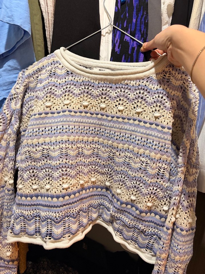 Mavi Bohem Örgü Kadın Kazak - Görsel 2