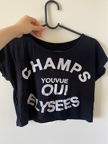 Siyah crop bluz