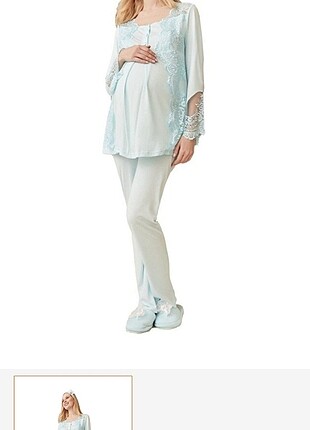 Dantelli Lohusa Hamile Pijama Takımı 