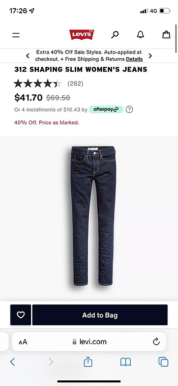 Levis 312 jean
