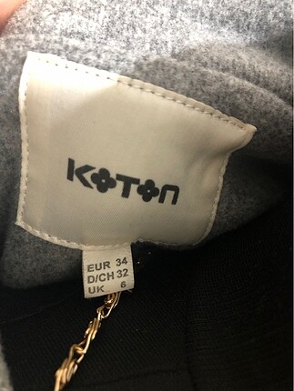 34 Beden gri Renk Koton kaşe kaban