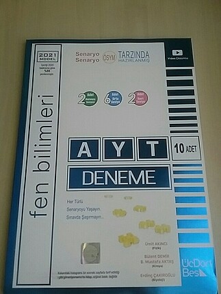 345 AYT fen bilimleri deneme 10 adet senaryo senaryo ÖSYM tarzın