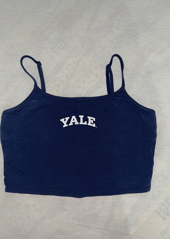 Lacivert İnce Askılı Crop Atlet Penti Yale Collection L beden
