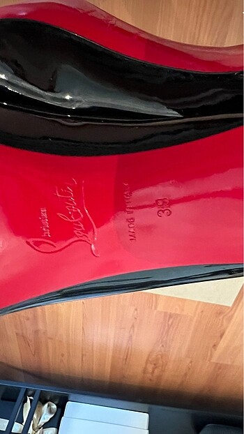 39 Beden siyah Renk Christian Louboutin Siyah Deri Stiletto