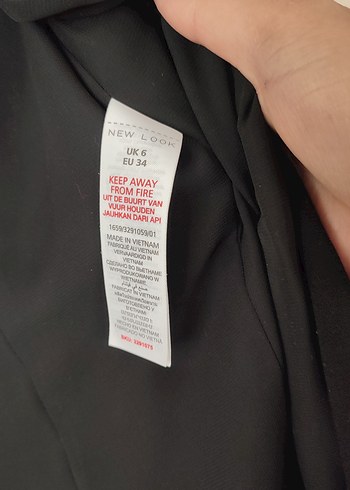 34 Beden Newlook Siyah Kadın Ofis Blazer Ceket
