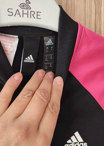 11-12 Yaş Beden pembe Renk Pembe Siyah Fermuarlı Çocuk Eşofman Takımı