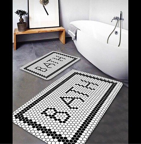 İkili banyo paspası