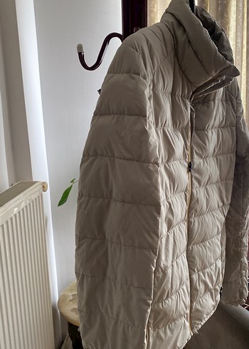 s Beden Bej Fermuarlı Kadın Mont Yüksek Yakalı en 48 boy 62