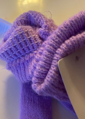 Kız Çocuk Mor Triko Eldiven İTHAL - Görsel 4