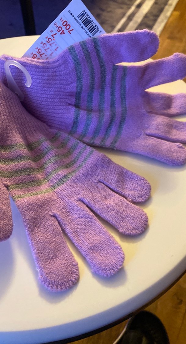 Kız Çocuk Mor Triko Eldiven İTHAL - Görsel 2
